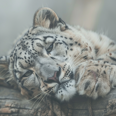 a portrait of a snow leopard --p 1uwjacn --s 1000 --style raw --v 6.0