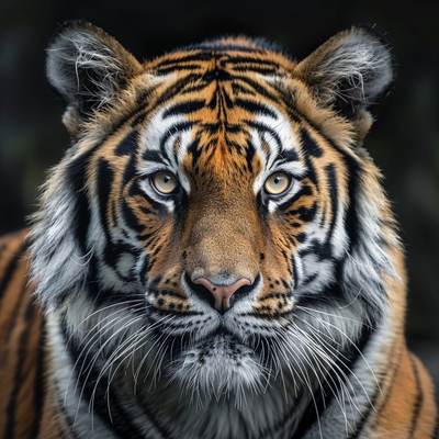 a portrait of a tiger