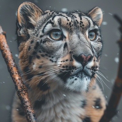 a portrait of a snow leopard --p 1uwjacn::5 v4gkyac::1 --s 1000 --style raw --v 6.0